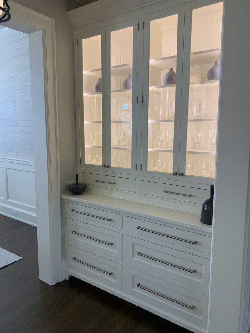 A white cabinet